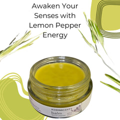 Close-up shows rich balm texture and quick-absorbing formulation for soothing touch.
