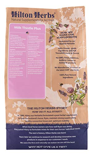 Hilton Herbs Milk Thistle Plus bottle side; convenient capsules