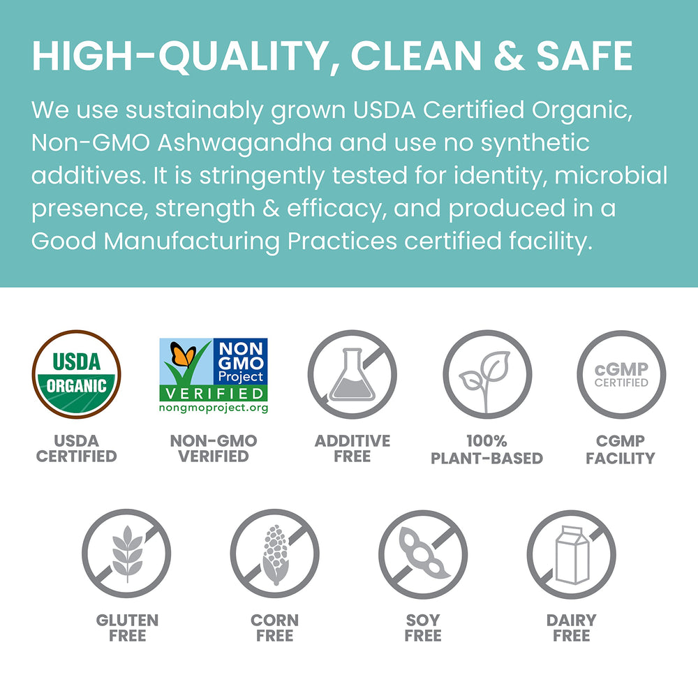 Himalaya Ashwagandha root label close-up emphasizing quality and traceability