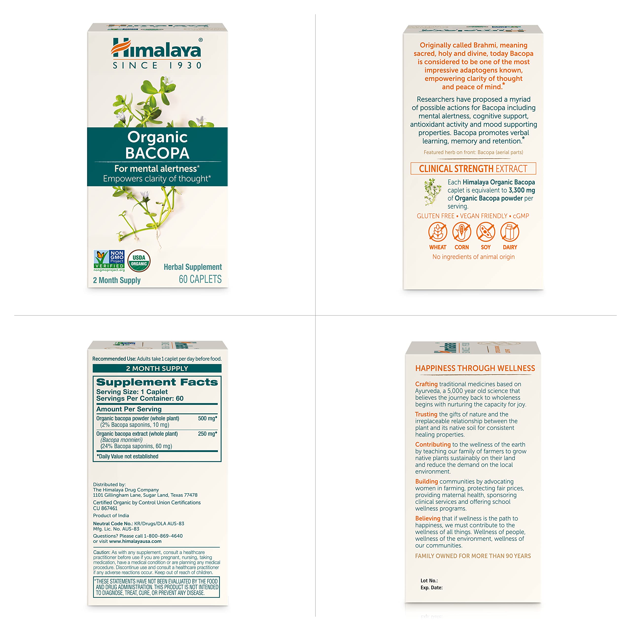 Himalaya Bacopa Monnieri plant leaves connect to herbal origins.