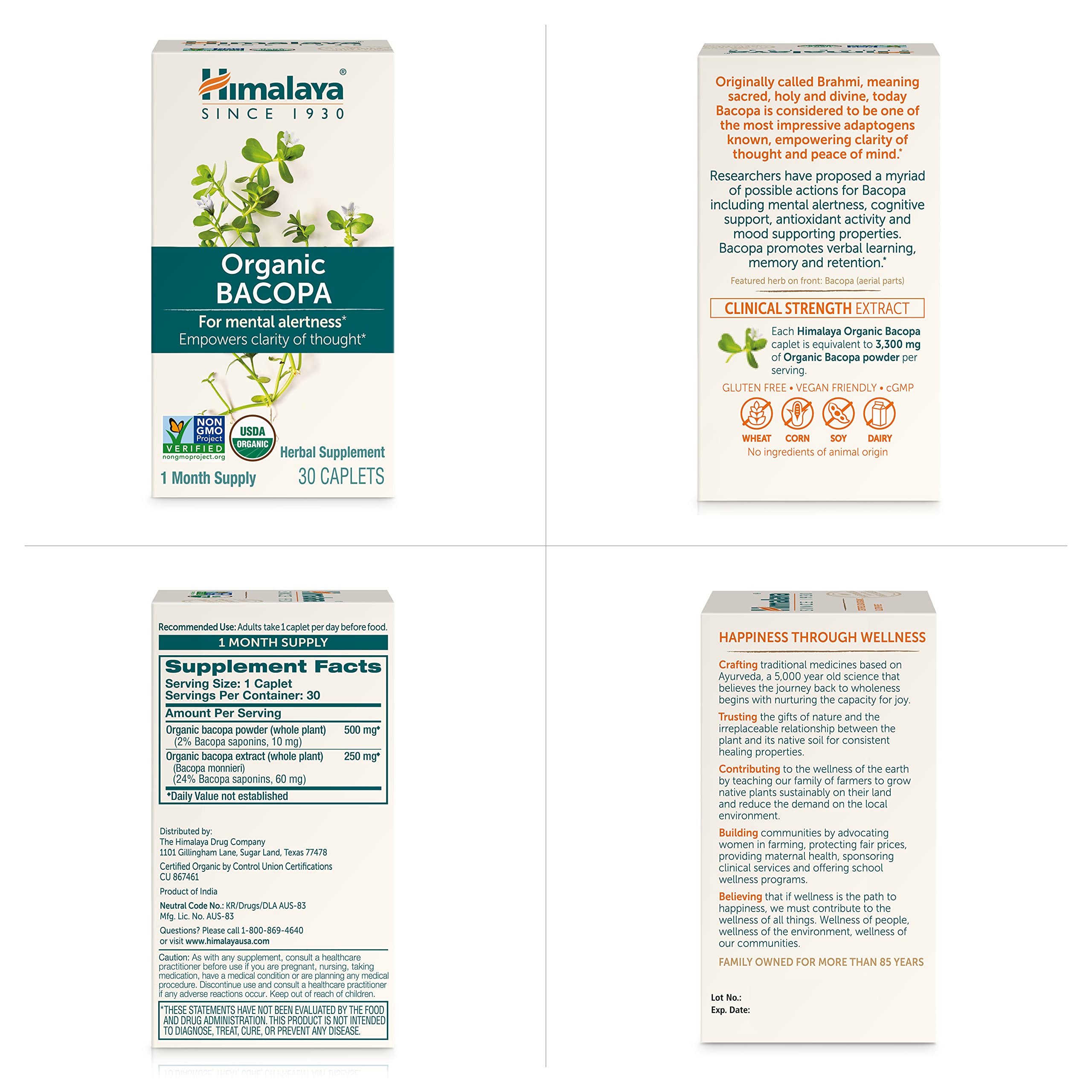 Himalaya Bacopa Monnieri box contents in 2-pack.