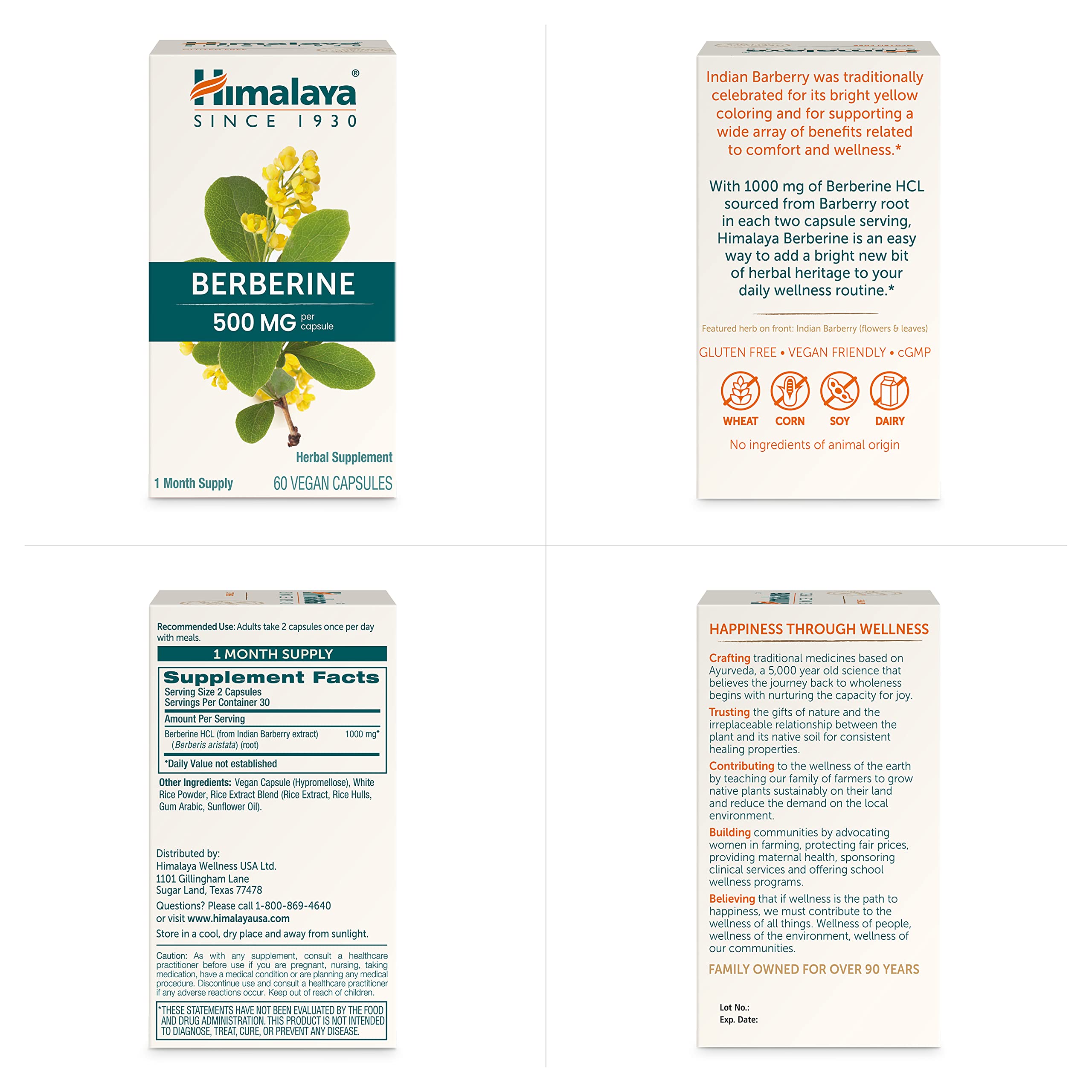 Himalaya Berberine family-owned brand story graphic conveys reliability and care.