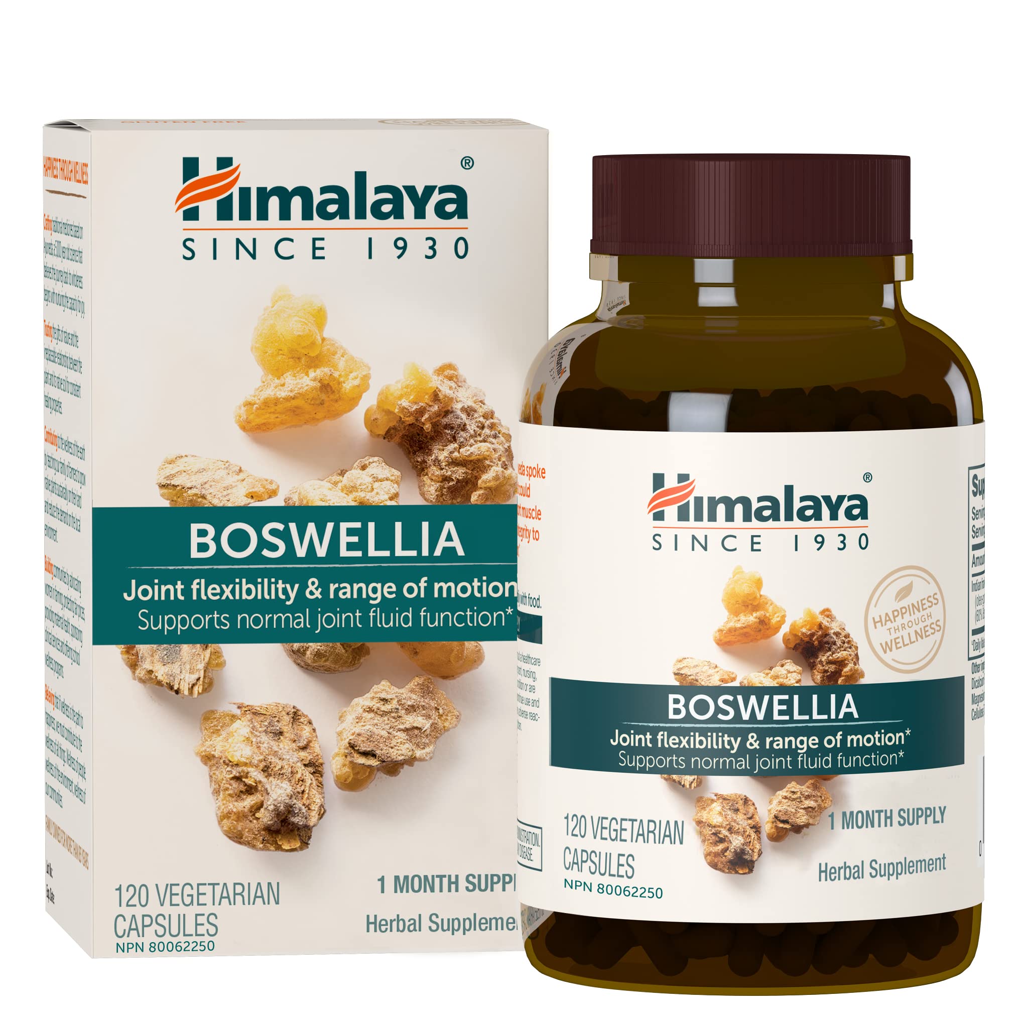 Himalaya Boswellia bottle front suggesting joint support potential