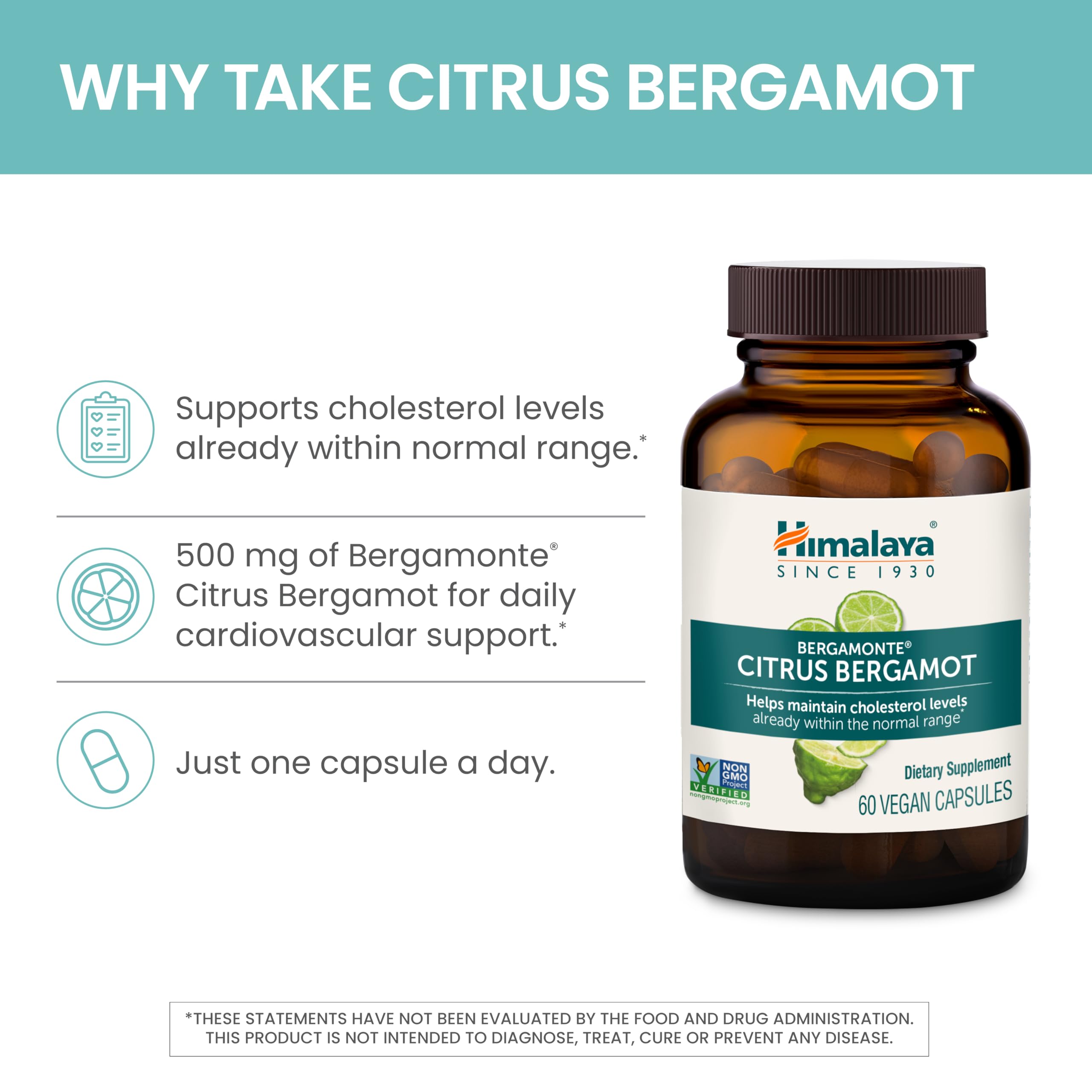 Himalaya Citrus Bergamot capsule with meal for easy daily use.