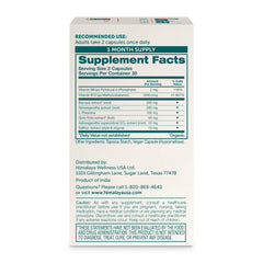 Himalaya Focused Mind capsules close-up, showcasing vegan formula for energy.