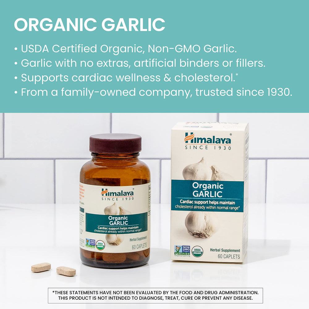 Himalaya Garlic caplets being poured to illustrate easy daily routine