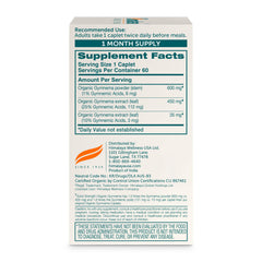 Himalaya Gymnema Sylvestre label closeup showing organic credentials