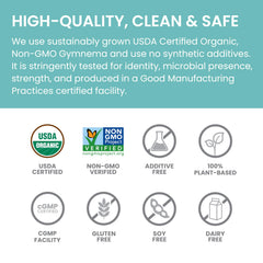 Himalaya Gymnema Sylvestre leaves illustration to convey natural sourcing