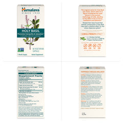 Himalaya Holy Basil relaxation moment with capsule held near tea.