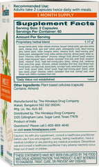 Himalaya MindCare bottle label highlighting herbal ingredients
