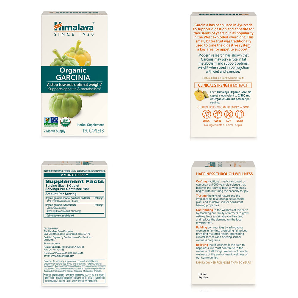 USDA Organic seal visible on Himalaya Garcinia Cambogia bottle