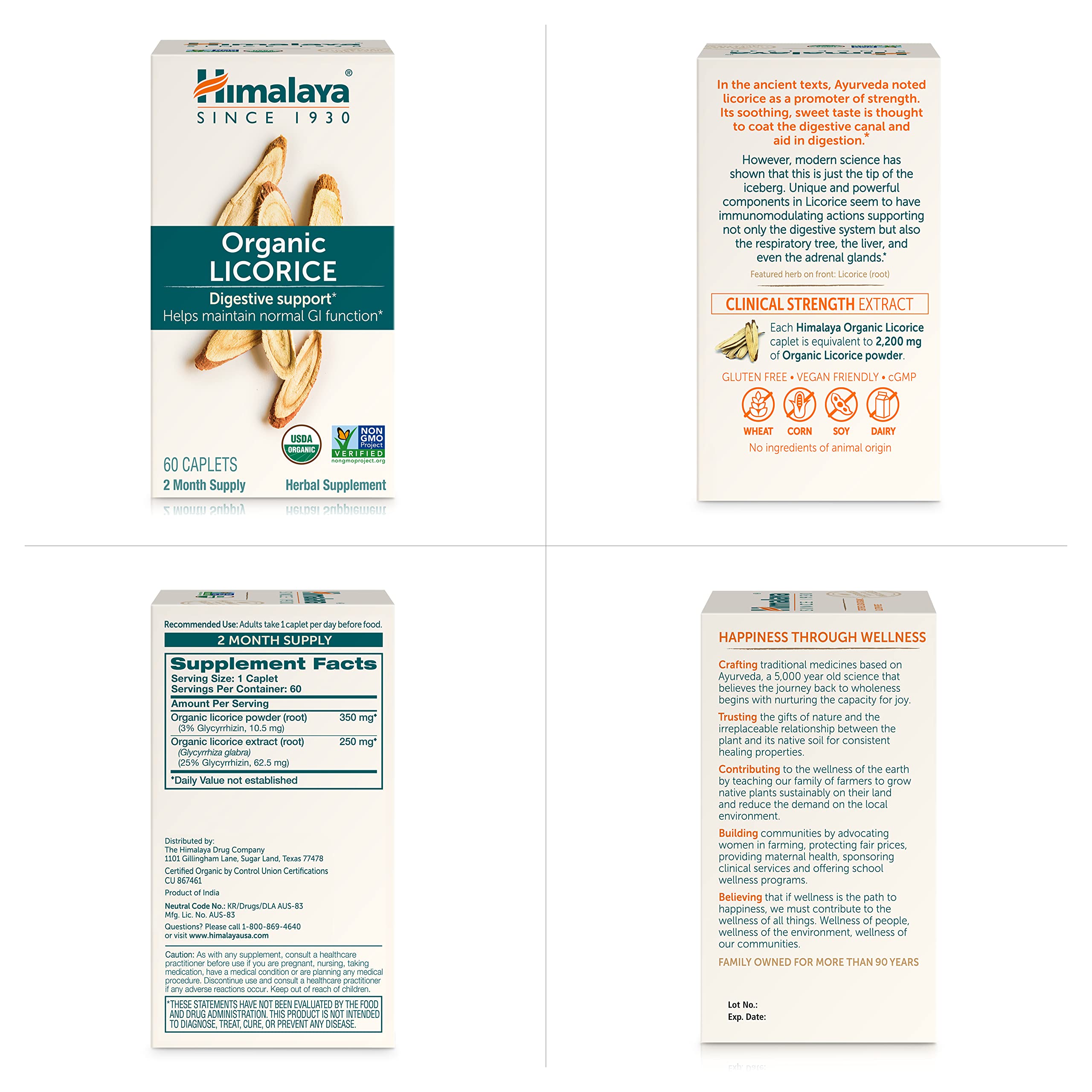 Himalaya Organic Licorice brand logo conveys years of family expertise