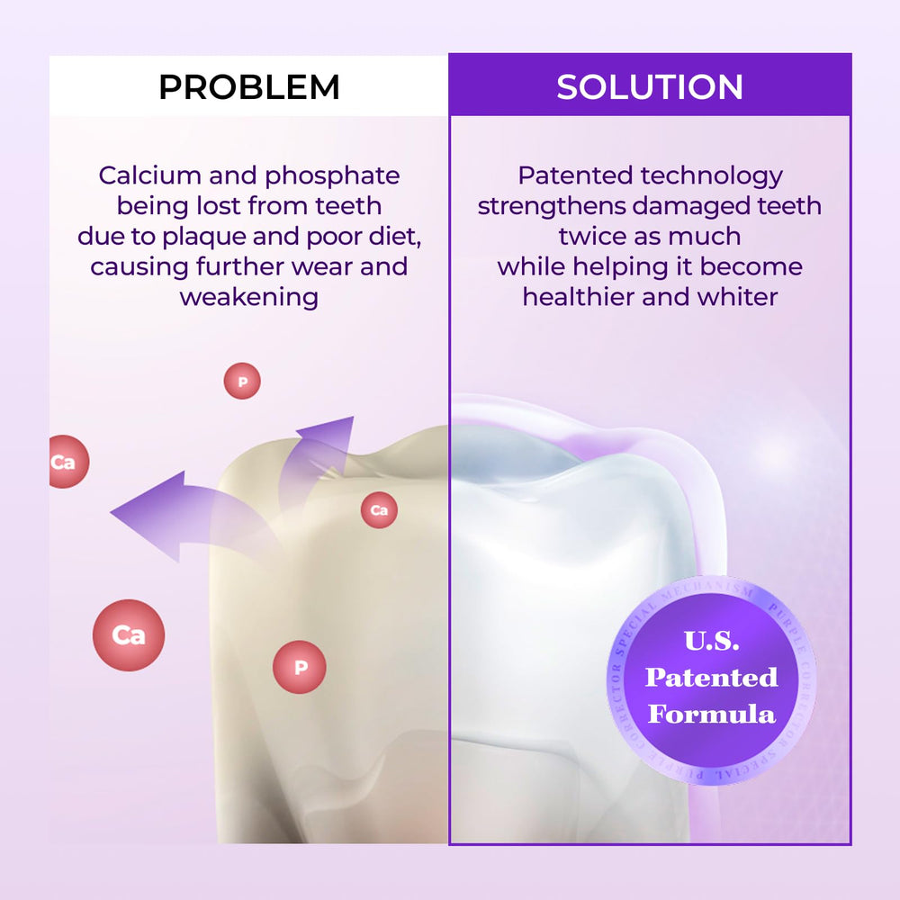 HIMALAYA PINKSALT Purple toothpaste being squeezed onto a toothbrush for daily use