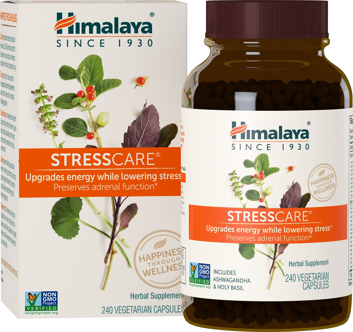 Himalaya StressCare bottle cap; convenient daily stress relief option.