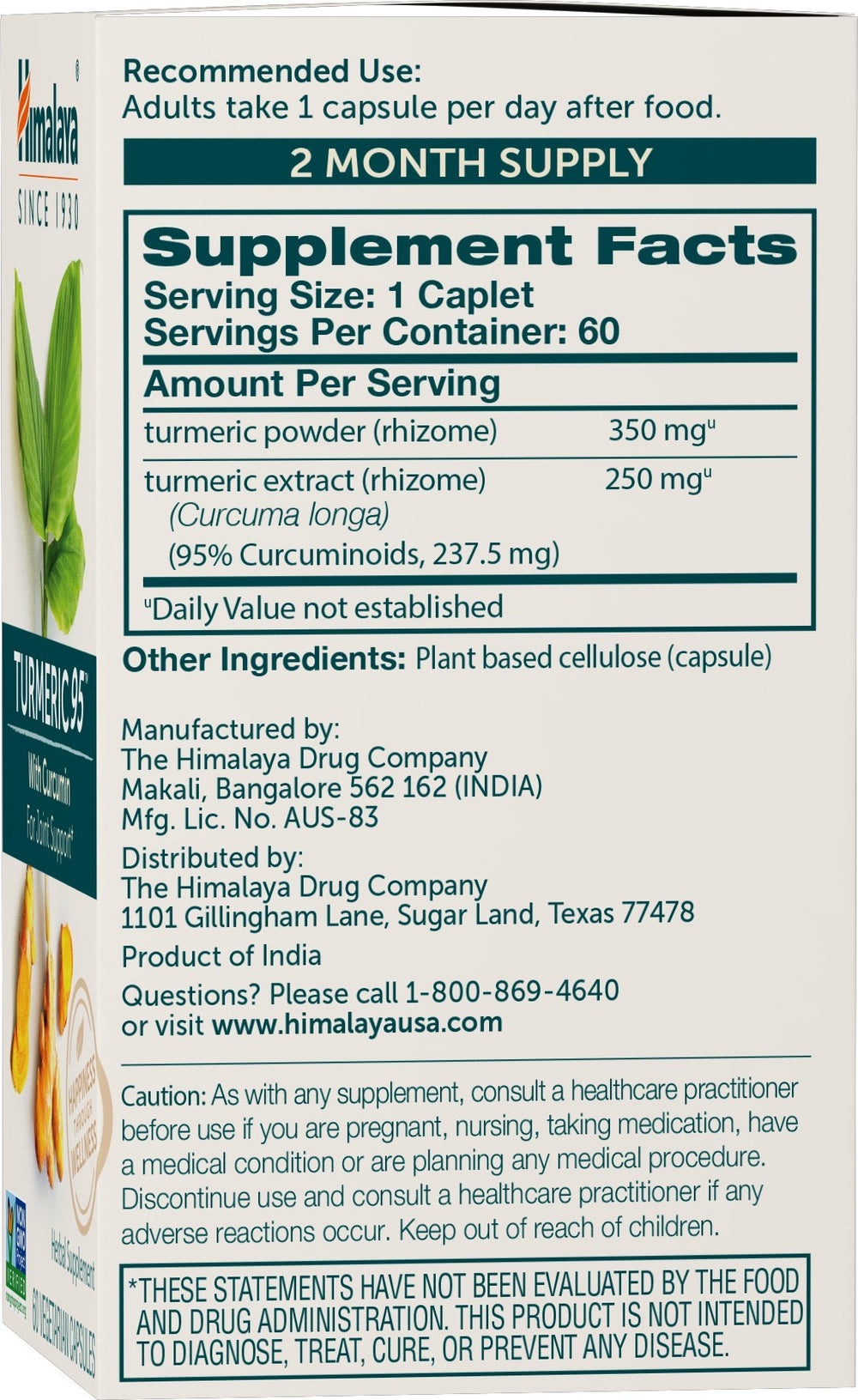 Himalaya Turmeric95 multi-pack displays value for daily joint care.