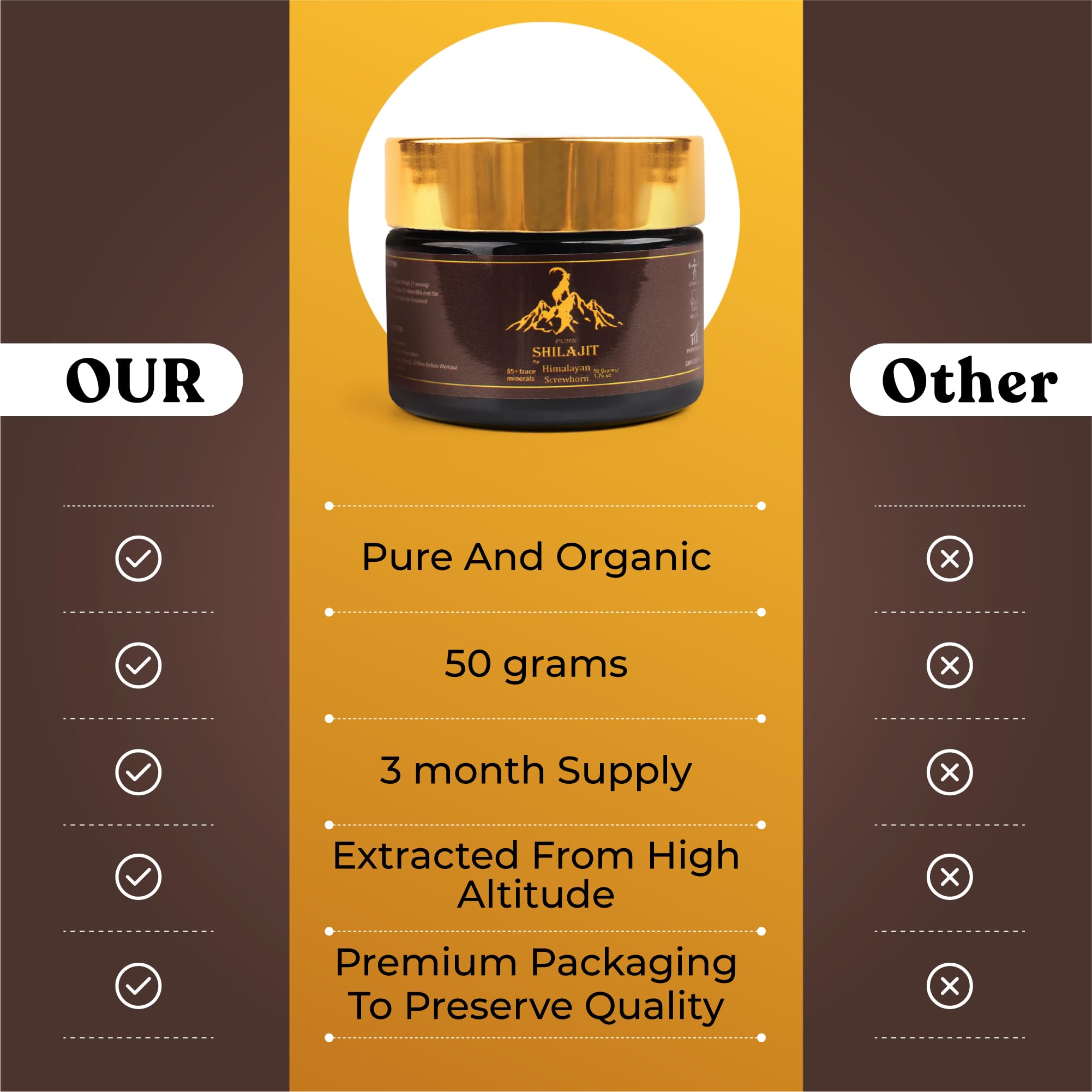 Himalayan Screwhorn Shilajit resin texture close-up shows rich, dark, resinous quality.