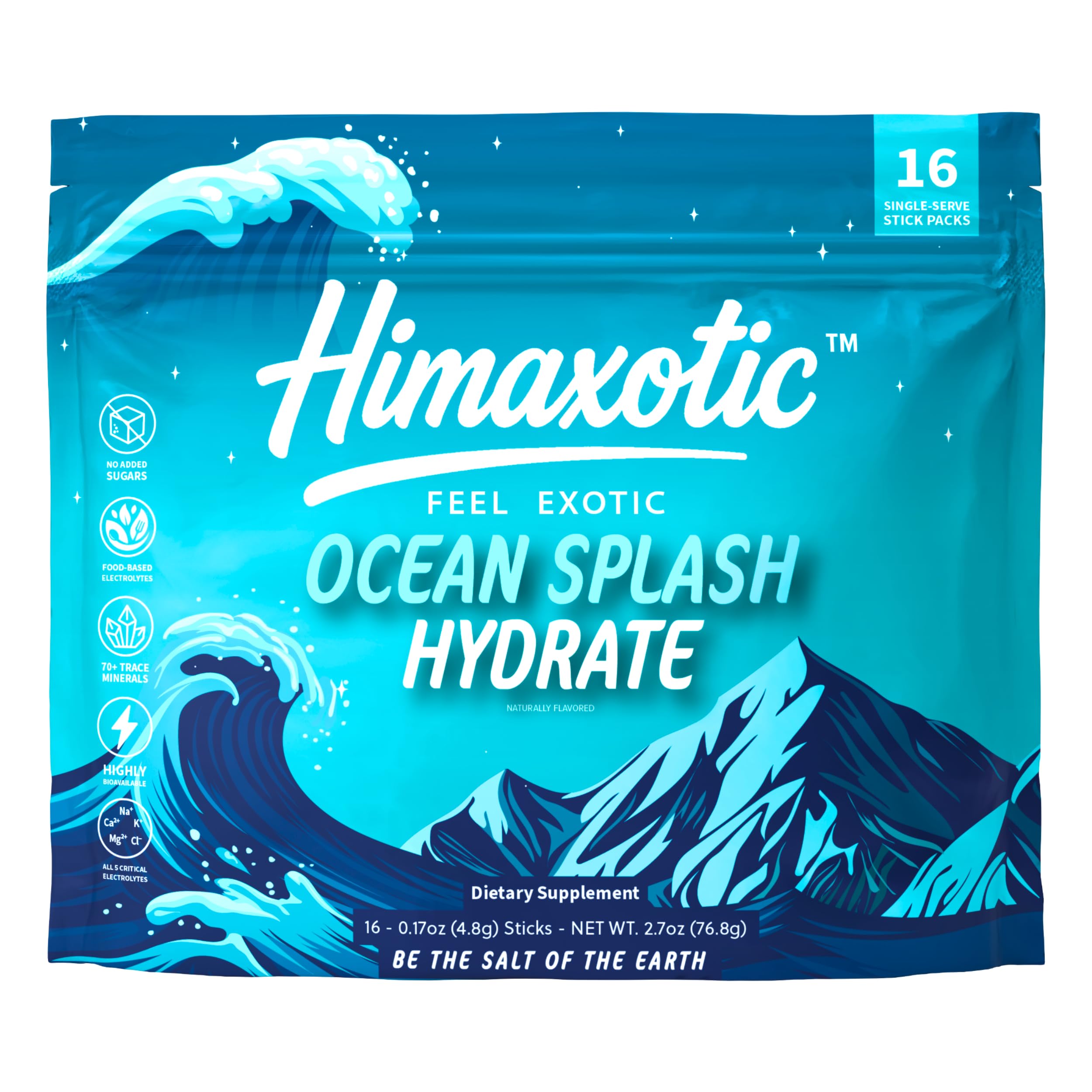 Himaxotic Hydrate Ocean Splash bottle for on-the-go hydration.