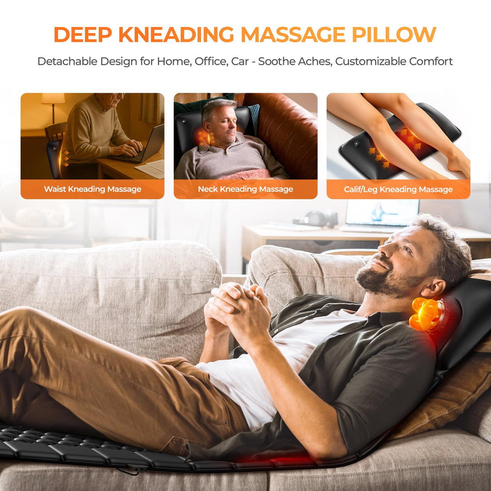 Himouta Shiatsu portable foldable design fits chairs, couches, or beds