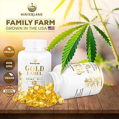 Hinterland Gold Label organic hemp oil base with MCT creates smooth capsules