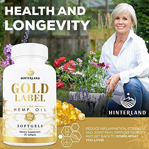 Hinterland Gold Label softgels are easy to swallow and non-psychoactive