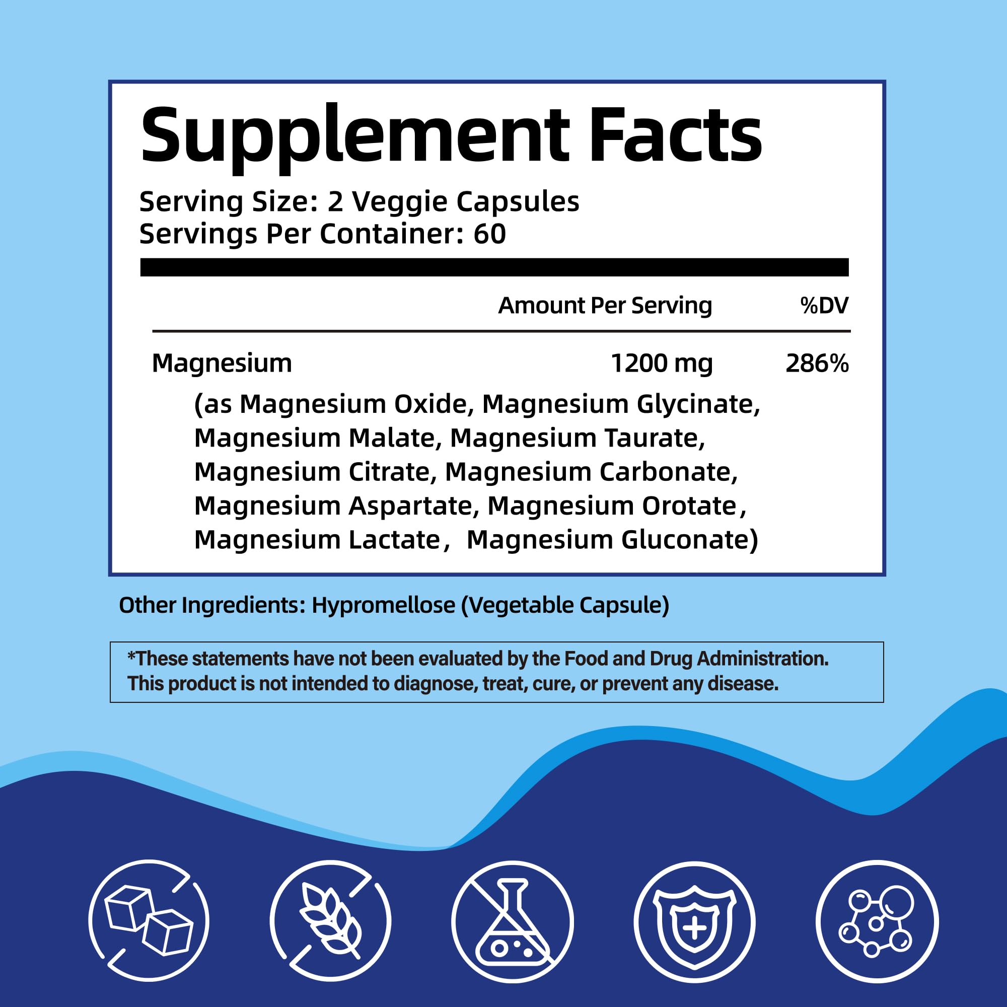 HiPlus 1200 mg magnesium per serving supports consistent daily intake