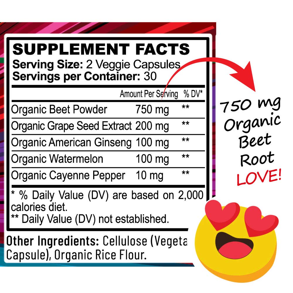 Hippie Farms Beet Root Capsules label displays doctor-formulated blend.