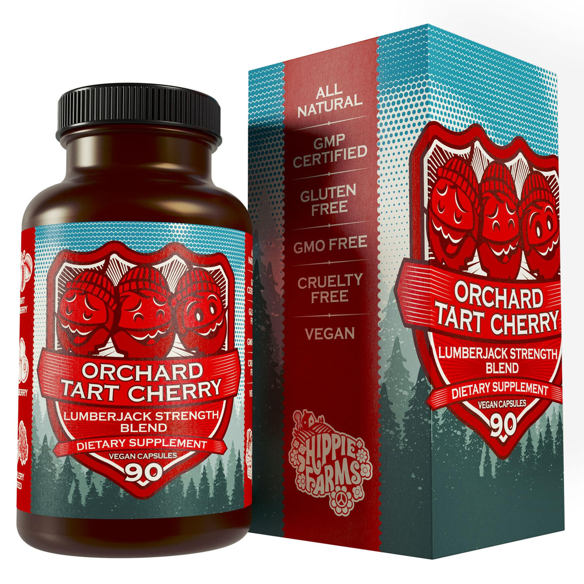 Hippie Farms Orchard Tart Cherry bottle for nightly rest and relaxation