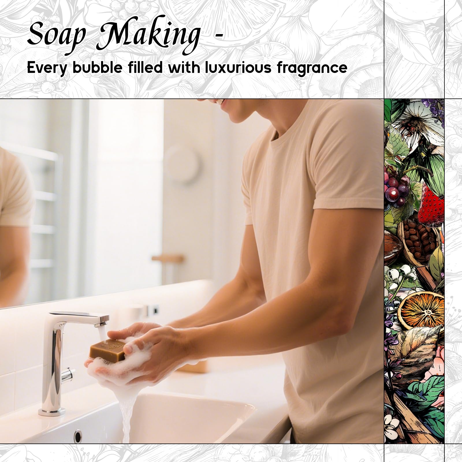HIQILI fragrance oil for candles and soaps enhances DIY projects.