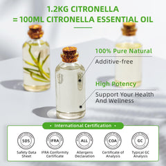Close-up of HIQILI citronella oil dropper ideal for DIY blends