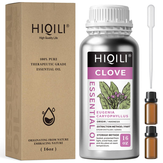 HIQILI clove oil bottle with dropper for precise application.