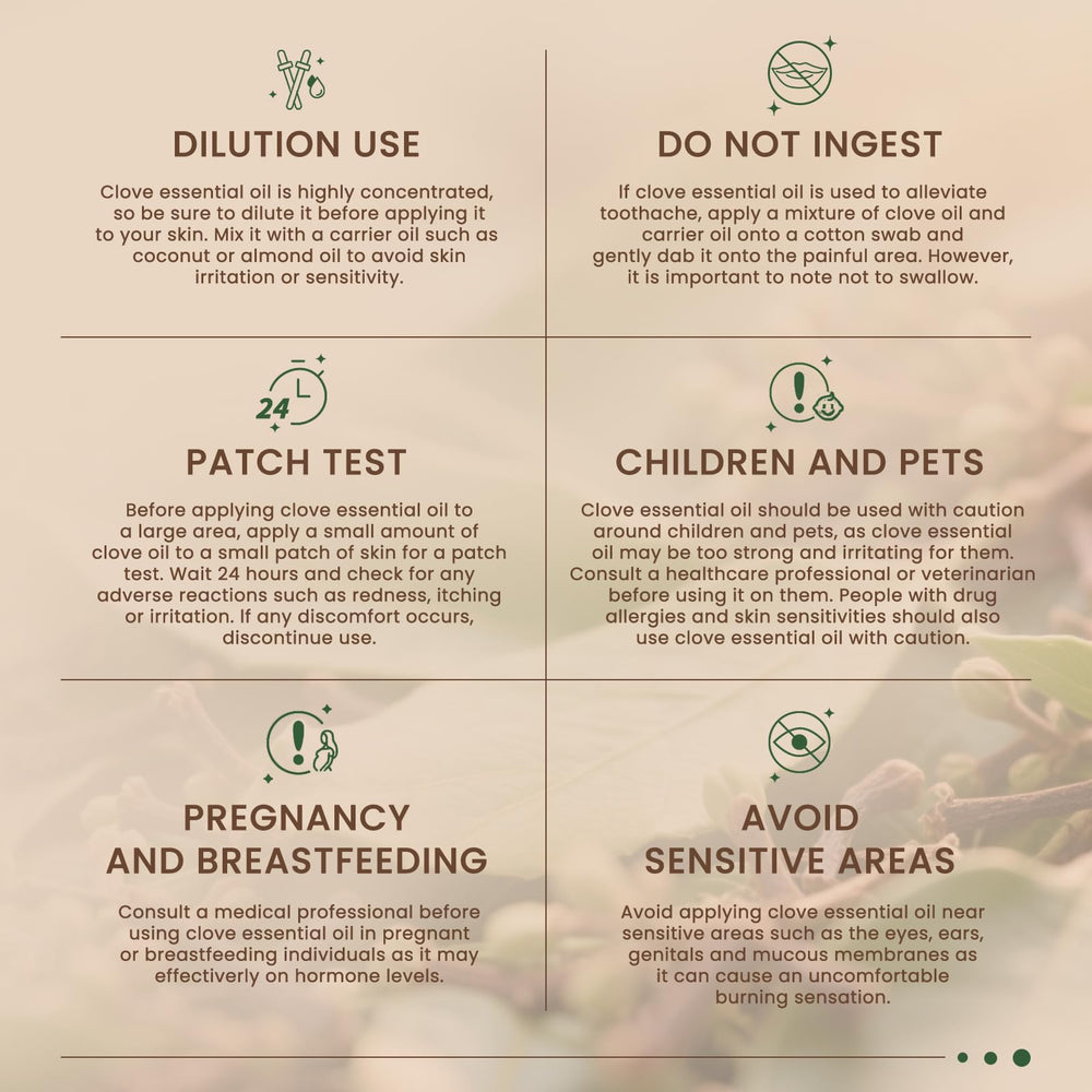HIQILI clove oil includes COA and safety documentation.