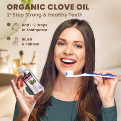 HIQILI clove oil supports oral care and fresh breath routines.