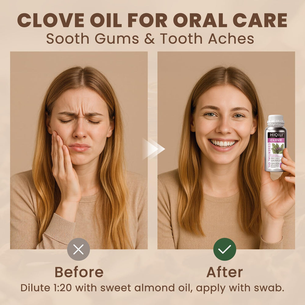 HIQILI clove oil diffuser use for calming aromatherapy sessions.