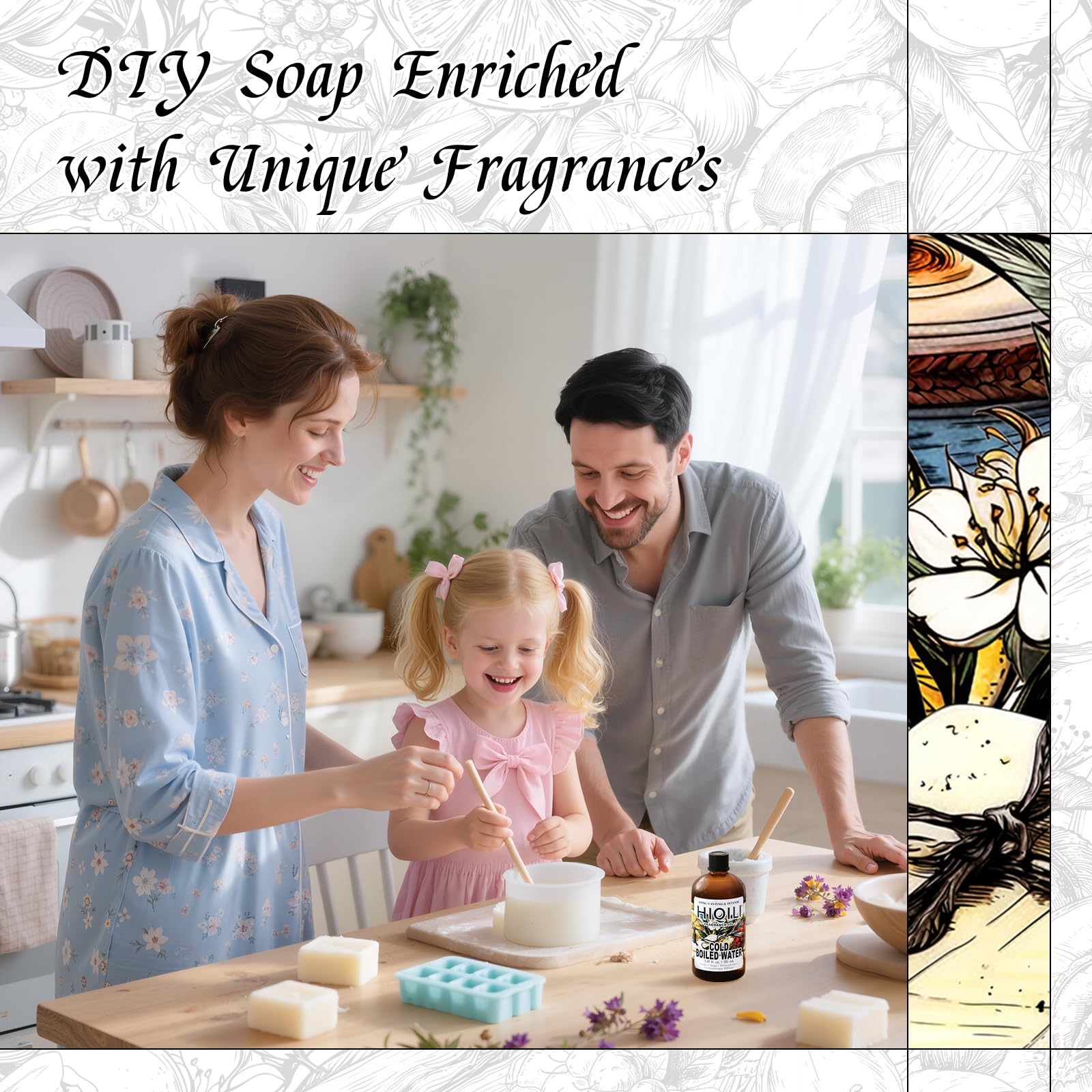 HIQILI Cold Boiled Water candle DIY adds a clean aquatic note.