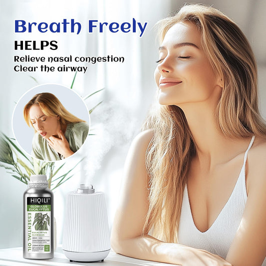 HIQILI eucalyptus oil diffuser scene showing versatile room diffusion.