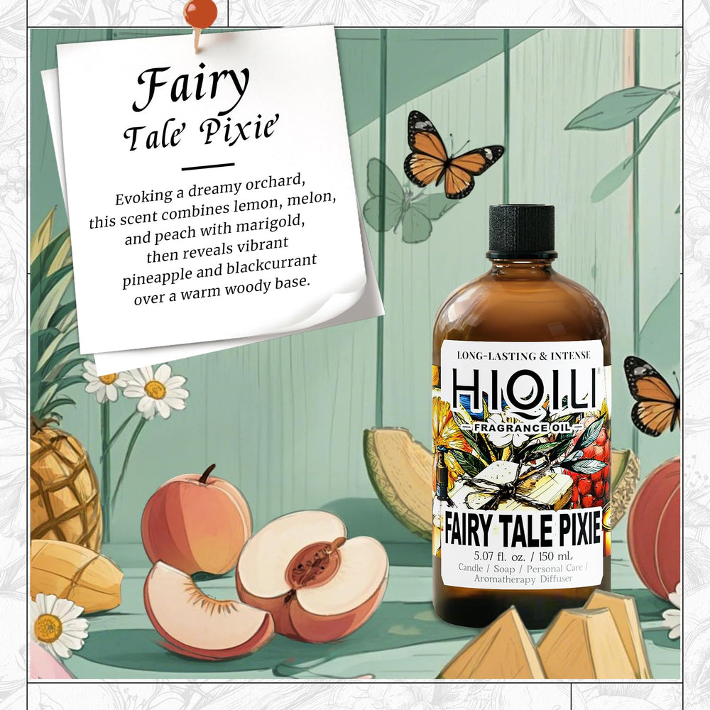 HIQILI Fairy Tale Pixie fragrance oil drops ready for diffusers and sachets.
