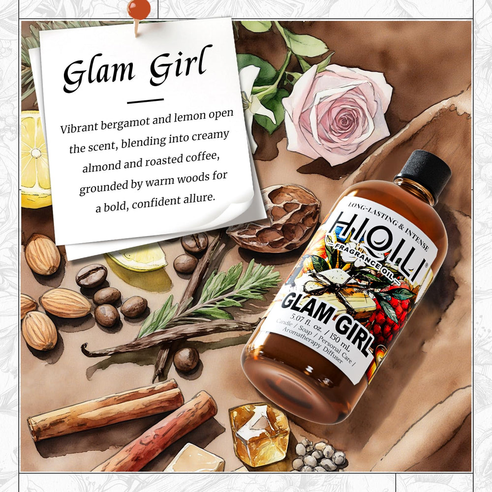HIQILI Glam Girl fragrance oil dropper enabling precise measurement