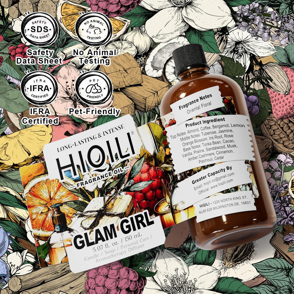 HIQILI Glam Girl fragrance oil on dryer balls for lasting scent