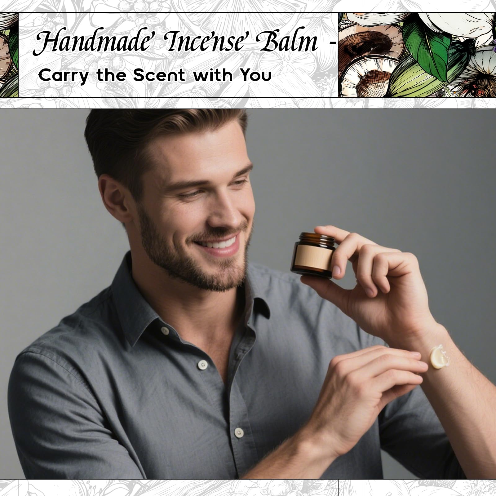 HIQILI Grey Vetiver soap creation infused with vetiver and citrus notes