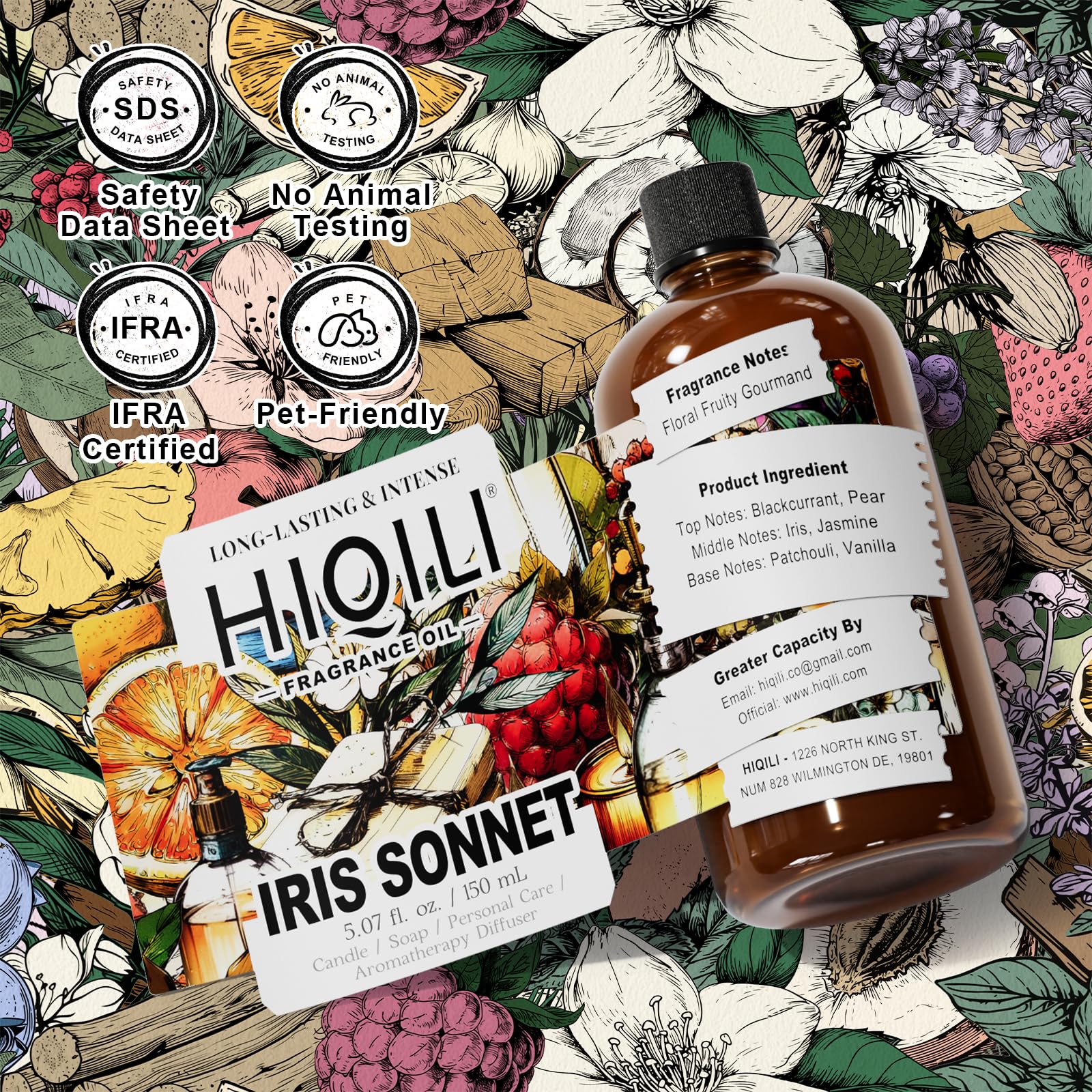 Diffuser setup with HIQILI Iris Sonnet for in-car scent enhancement.
