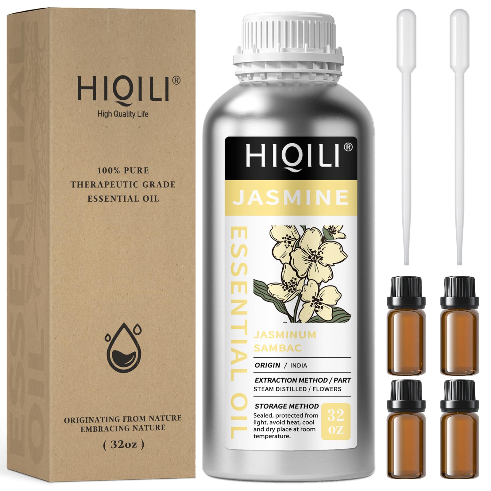 HIQILI Jasmine essential oil bottle for pure aromatherapy diffusion at home