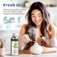 HIQILI Jasmine essential oil diffuser setup for calming ambiance and aroma