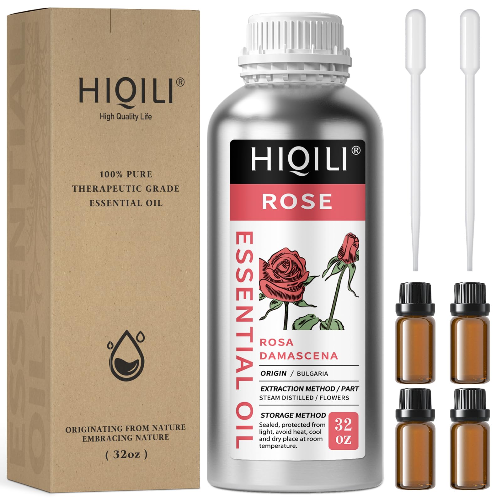 HIQILI rose oil 32oz bottle for versatile home use