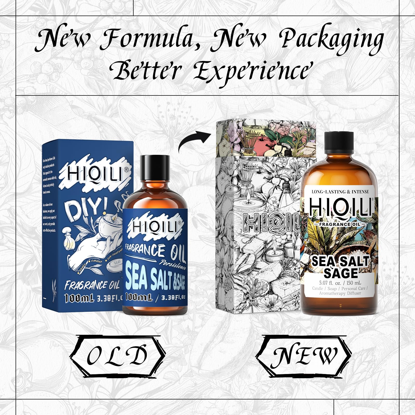 HIQILI Sea Salt Sage soap base aroma enhances handmade soaps.