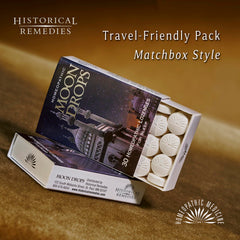 Moon Drops ingredients label emphasizes natural components by Historical Remedies.