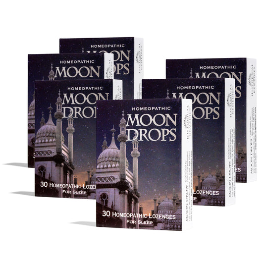 Historical Remedies Moon Drops pack front, convenient sleep support on the go.