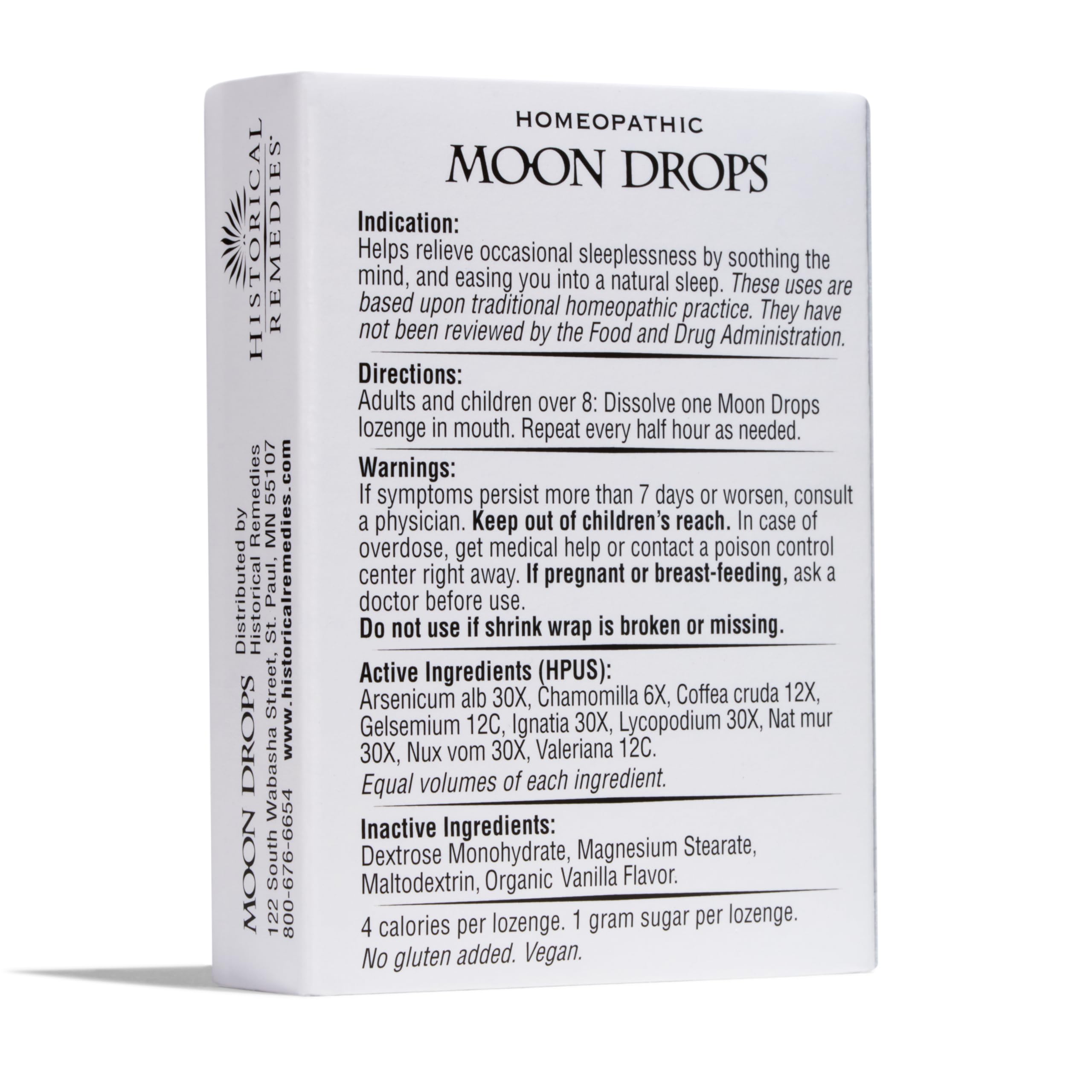 Moon Drops usage scene showing discreet quick sleep aid by Historical Remedies.