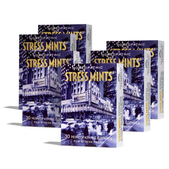 Historical Remedies Stress Mints bottle with on-the-go calming lozenges.