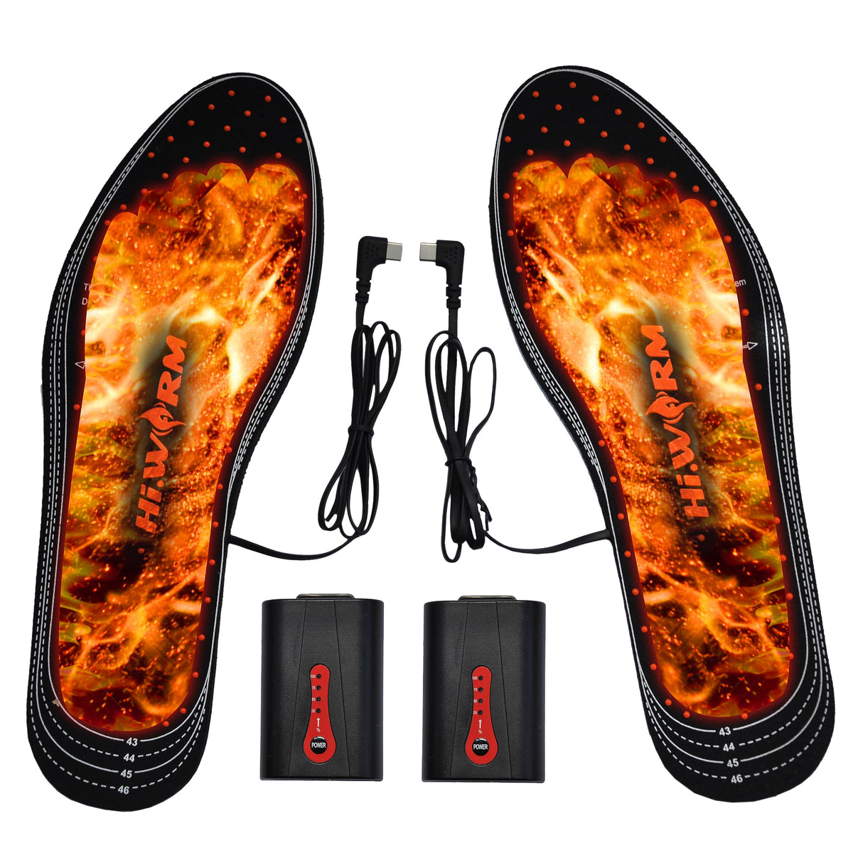 HIWARM heated insoles deliver toe-to-heel warmth for outdoor adventures.