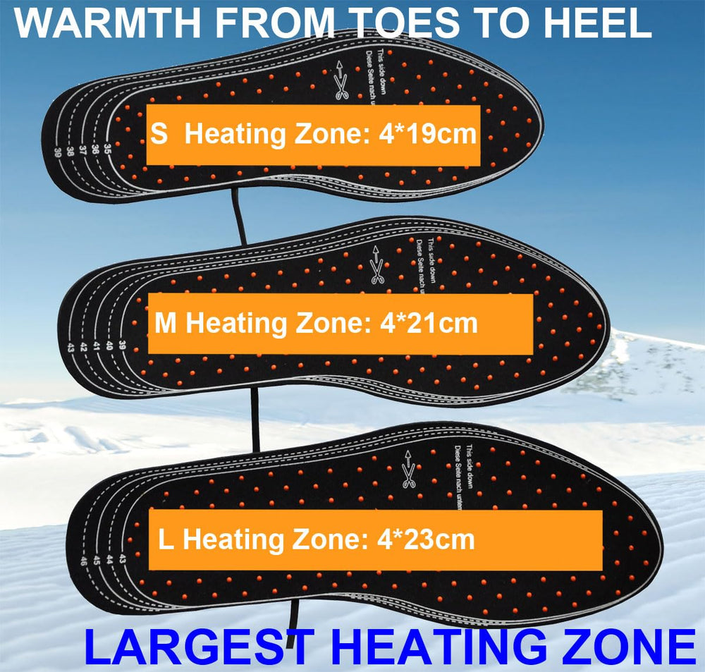 HIWARM insoles show four temperature settings for personalized comfort.
